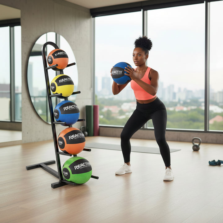 Champion Barbell Vertical Medicine Ball Rack - 5-Ball Capacity