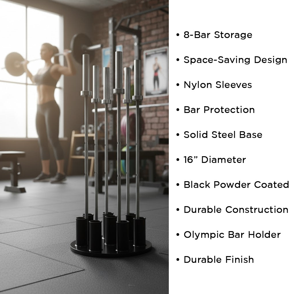 Champion Vertical Barbell Bar Holder - 8-Bar Capacity