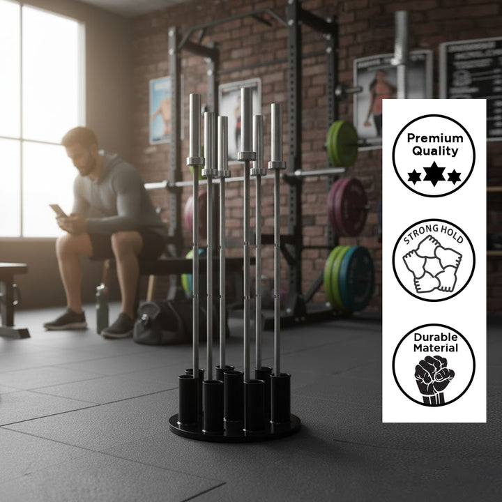 Champion Vertical Barbell Bar Holder - 8-Bar Capacity