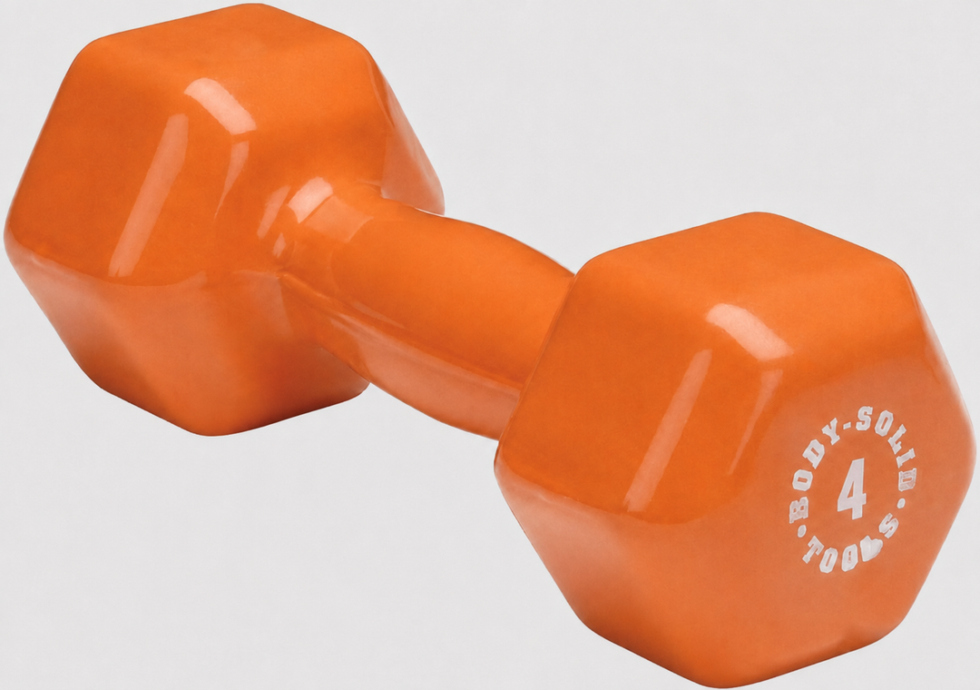 Body-Solid Tools Vinyl Studio Dumbbells 1lb to 15lb