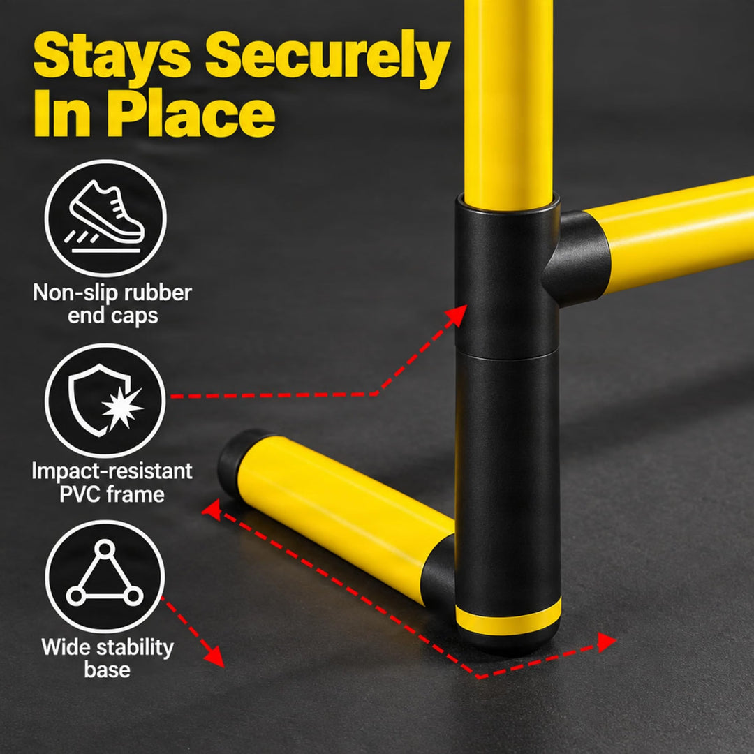 Amber Fight Gear Adjustable Training Hurdle, 6 Height Levels, 36–42 Inch