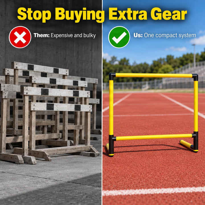 Amber Fight Gear Adjustable Training Hurdle, 6 Height Levels, 36–42 Inch