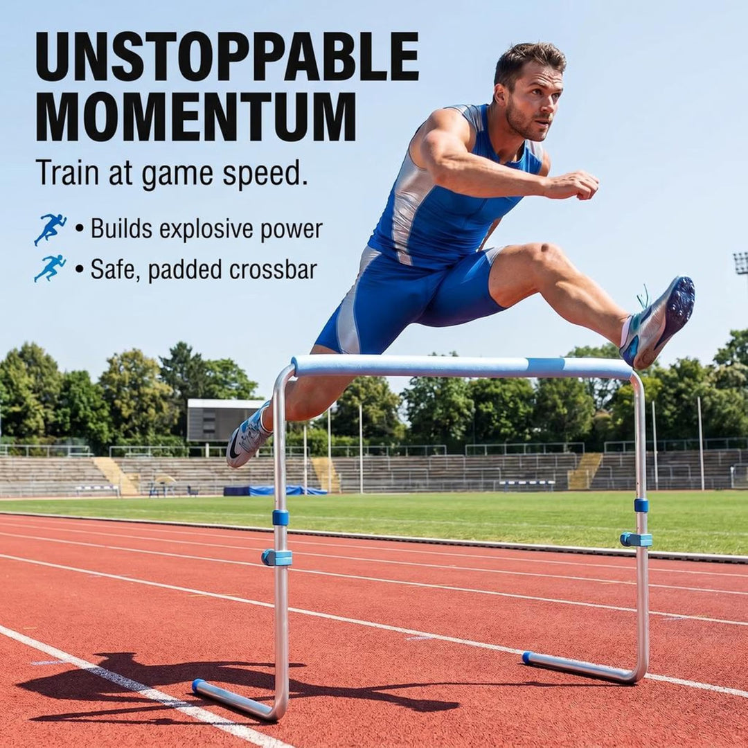 Amber Fight Gear Adjustable Aluminum Training Hurdles, Self-Return, Set of 3
