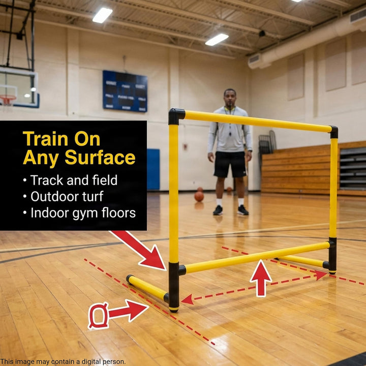 Amber Fight Gear Adjustable Training Hurdle, 6 Height Levels, 36–42 Inch