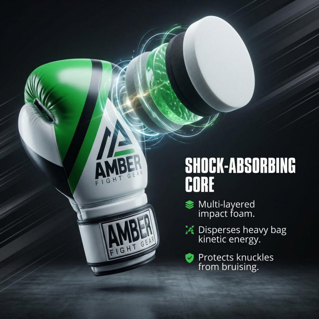 Fury Boxing Gloves - Kickboxing, Muay Thai Training Gloves, Sparring Punching Bag Mitts, Durable PU, Shock-Absorbing Foam Core, Non-Slip Wrist Support, Multi-Sport Glove