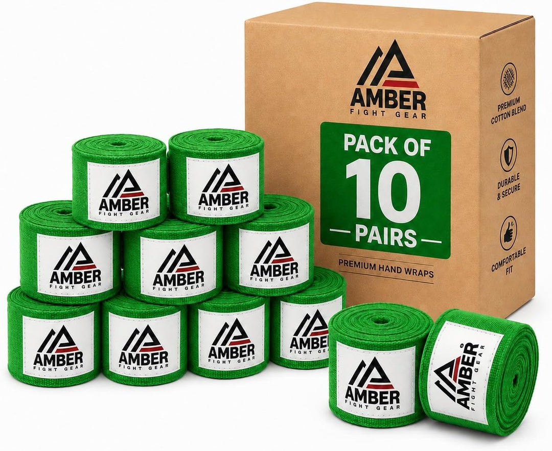 Amber Fight Gear Mexican Style 200-Inch Elastic Boxing Hand Wraps