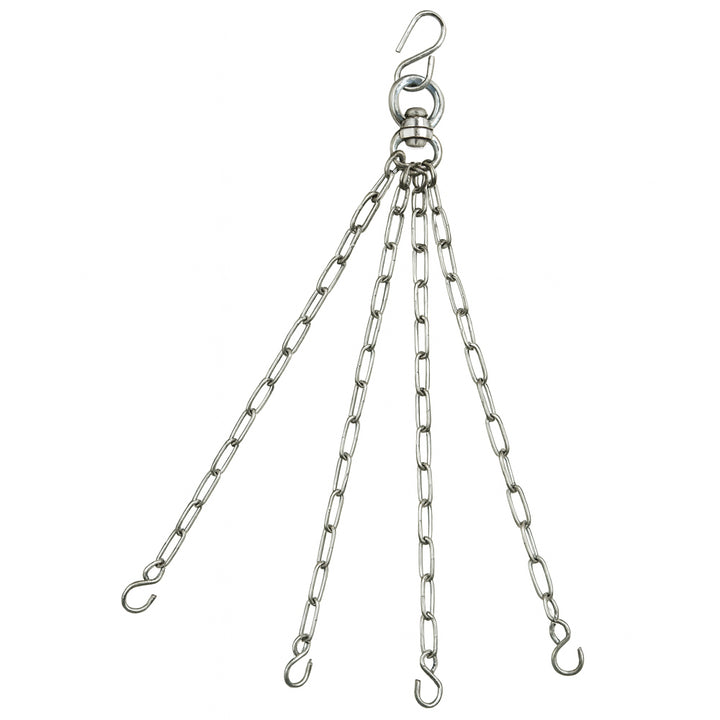 AFG Heavy Duty Heavy Bag Chain with Swivel  Boxing, Kickboxing, Muay Thai Heavy Bag Hanger Chain, 4 Ring Compatible, Durable Steel Construction ? Silver