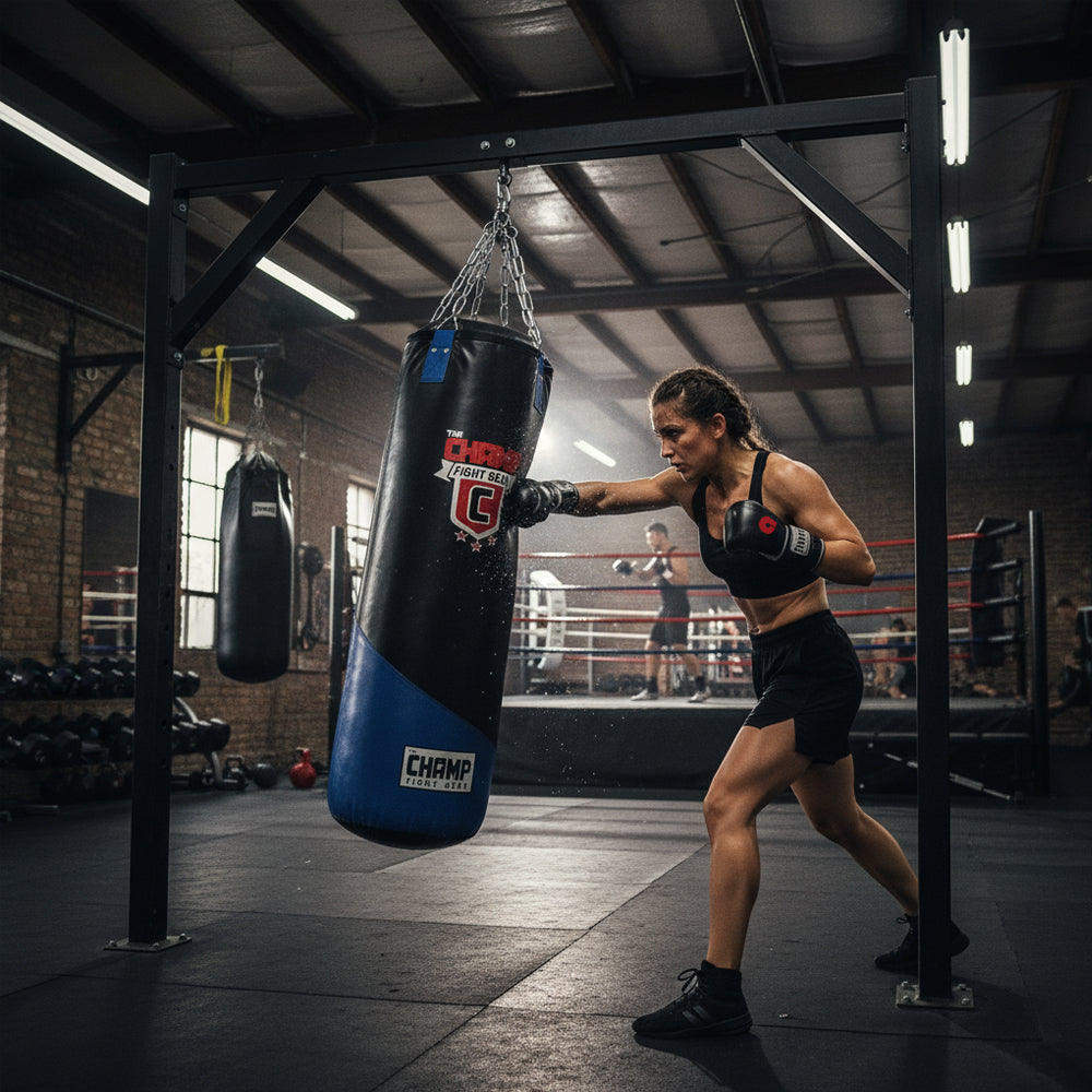 AFG Heavy Duty Heavy Bag Chain with Swivel  Boxing, Kickboxing, Muay Thai Heavy Bag Hanger Chain, 4 Ring Compatible, Durable Steel Construction ? Silver