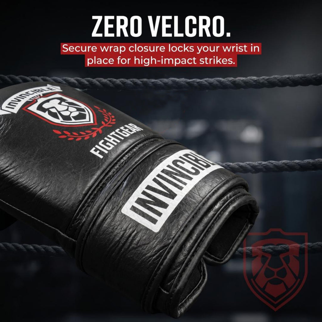 Invincible Fight Gear Leather Heavy Bag Boxing Gloves