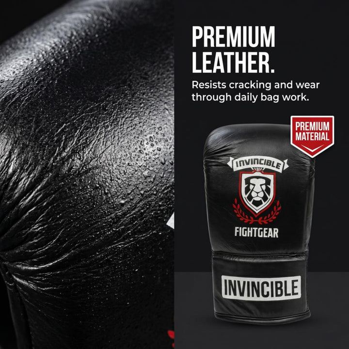Invincible Fight Gear Leather Heavy Bag Boxing Gloves