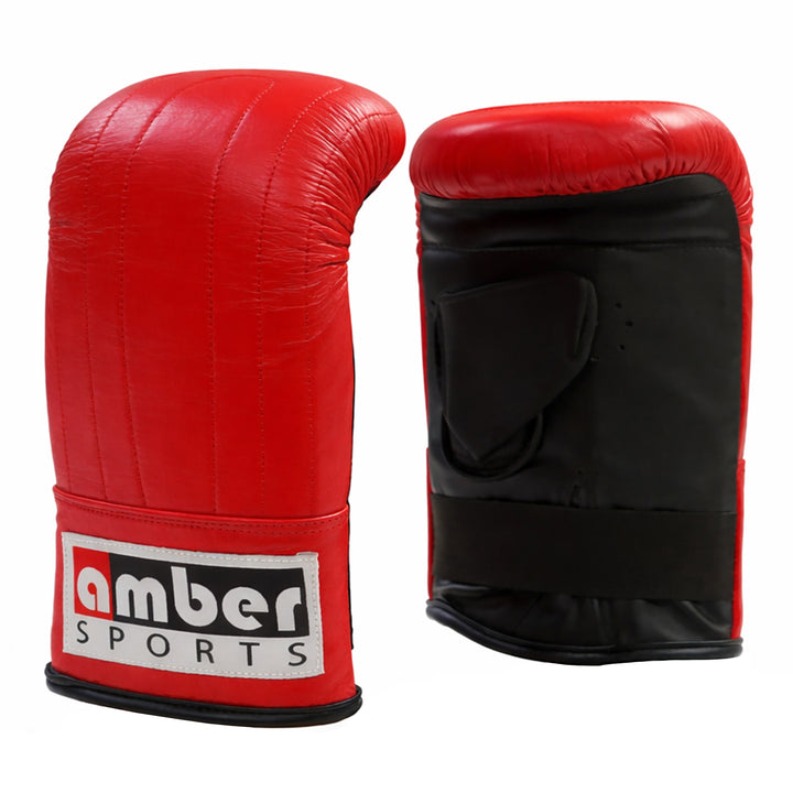Amber Fight Gear Traditional Leather Heavy Bag Gloves
