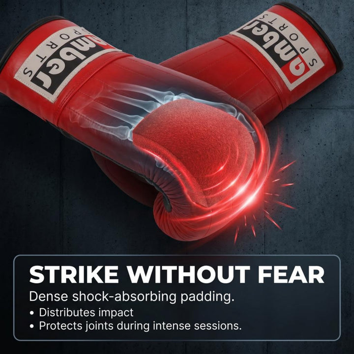 Amber Fight Gear Traditional Leather Heavy Bag Gloves