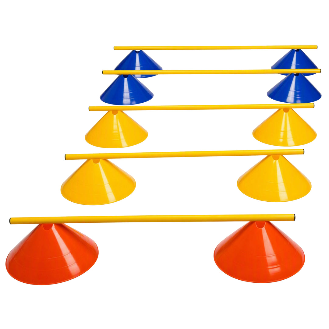 Amber Fight Gear Ultimate Agility Training Bundle,10-Piece Hurdle Set with 20 Cones, Adjustable Poles &amp; Carry Bag ? Speed, Agility &amp; Coordination Drills Equipment