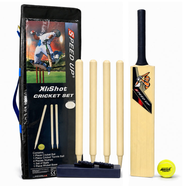 Amber Sports X-Shot for Junior Kids Cricket Set for Kids Upto 3 Years, Set Includes Bat, Ball, Stumps, Bails, Wicket Base and Carrying Case