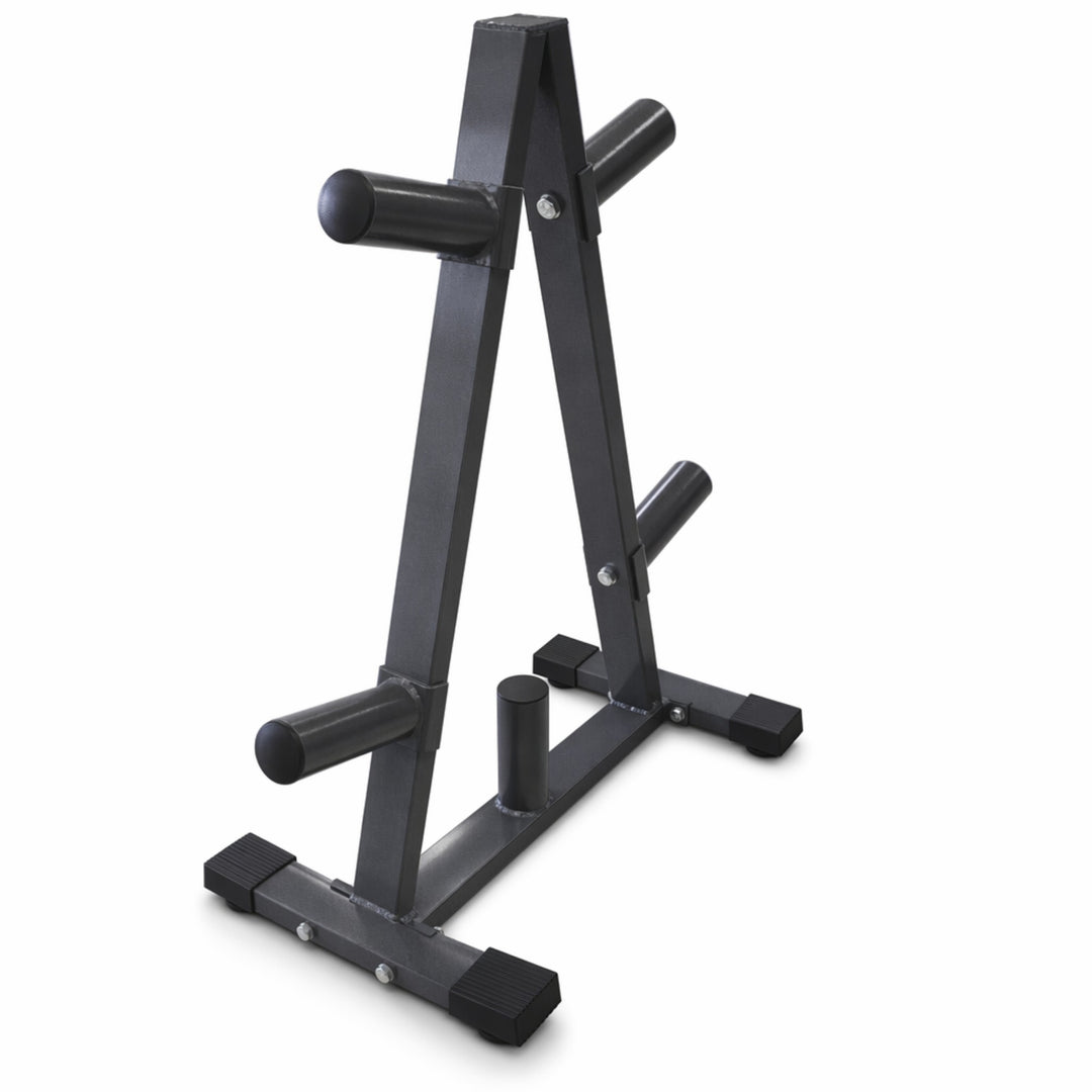 Ultimate Gym Storage Solution: Olympic 2 Plate Weight Rack - Organize, Stabilize, and Maximize Your Home Workouts