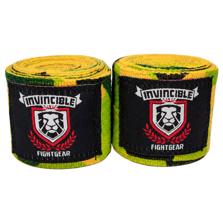 Amber Fight Gear Thick Printed Semi Elastic 180 Inch Boxing Hand Wraps