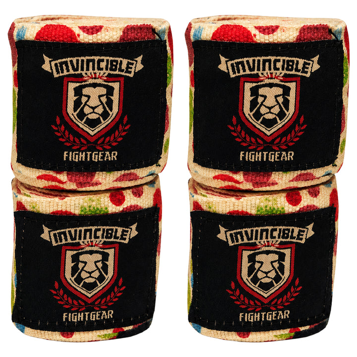 Amber Fight Gear Thick Printed Semi Elastic 180 Inch Boxing Hand Wraps