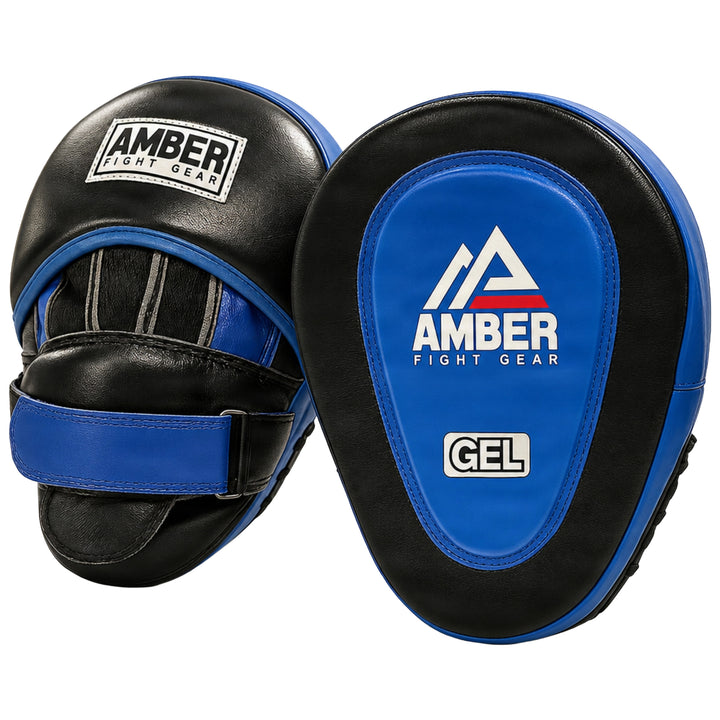 Gel-Infused Leather Punch Mitts for Boxing, Kickboxing, and MMA, Curved Design with Sweat-Resistant Lining, Shock-Absorbing Padding, Perfect for Training and Fitness Workouts