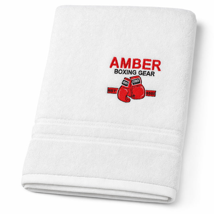 Boxing Workout Towel, Ultra-Soft Terry Cloth, Highly Absorbent, Durable &amp; Odor-Resistant, Quick-Dry, Machine Washable ? Ideal for Boxing, Gym, Sports &amp; Fitness Training ? White, 16 x 25 Inches