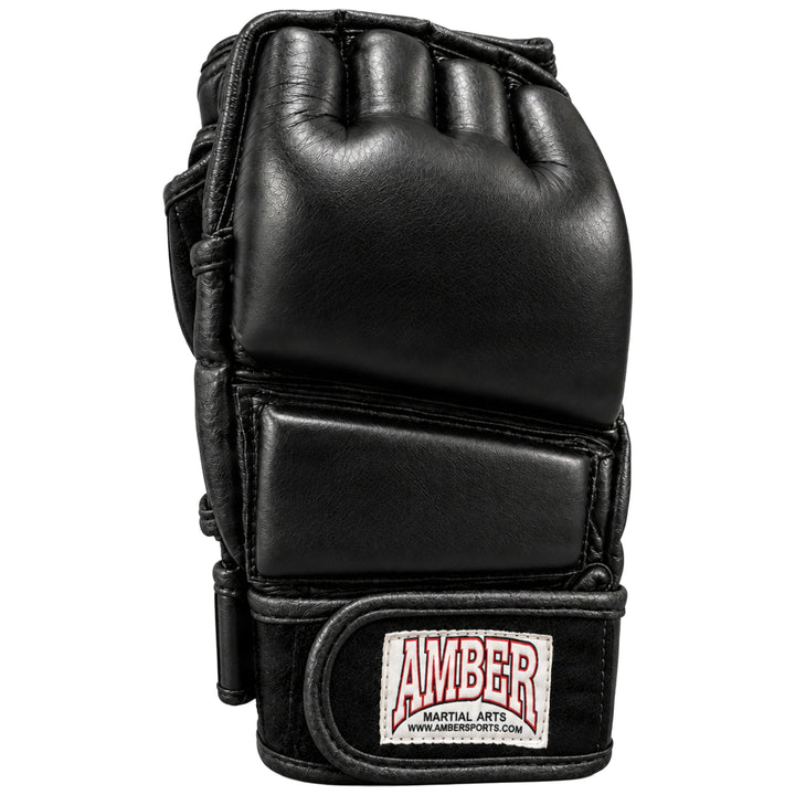 Amber Fight Gear MMA Gel Shock Training Gloves with Leather Construction