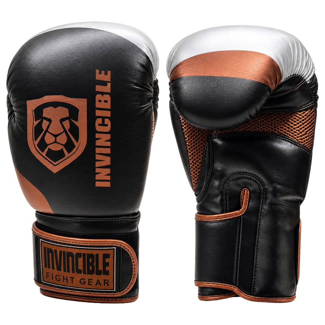 Invincible Fight Gear Standard Toughtek Hook &amp; Loop Training Boxing Gloves