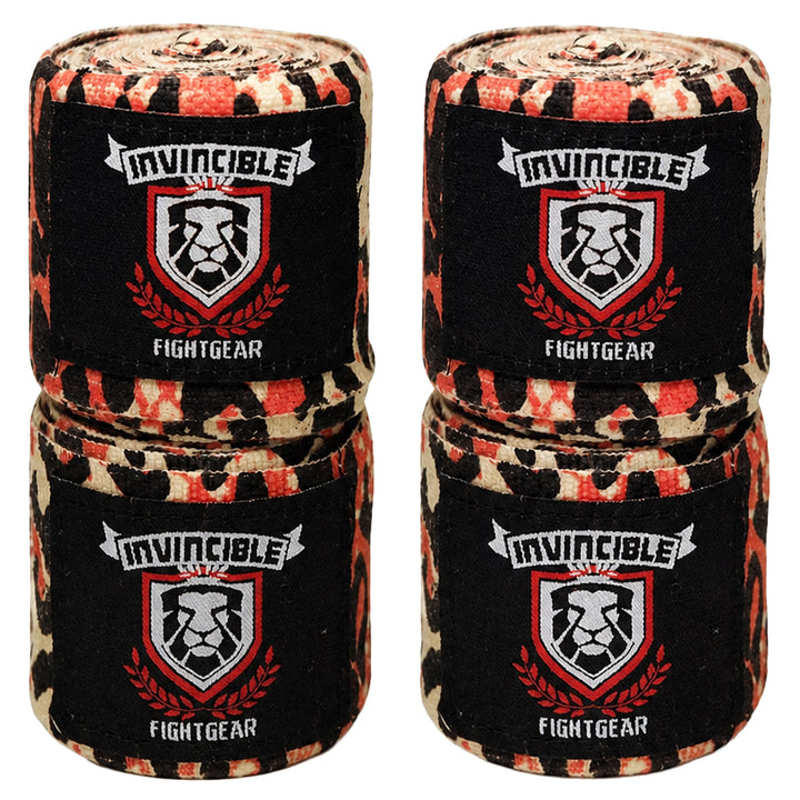 Amber Fight Gear Thick Printed Semi Elastic 180 Inch Boxing Hand Wraps