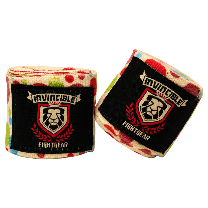 Amber Fight Gear Thick Printed Semi Elastic 180 Inch Boxing Hand Wraps