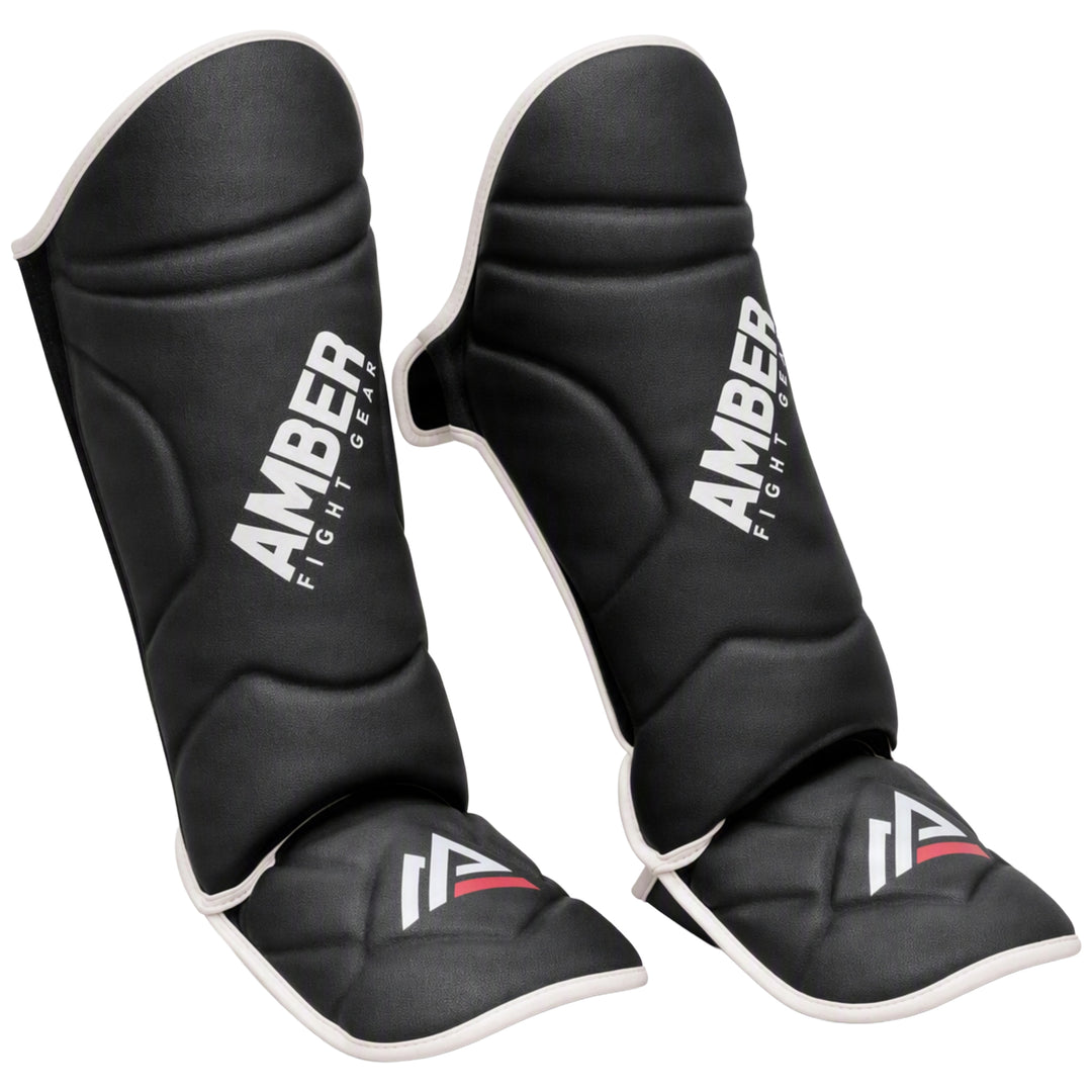 Centurion Muay Thai Shin and Instep Guards, High-Density Foam Protection, Skintex Leather, Adjustable Straps, Lightweight &amp; Durable for MMA, Kickboxing, Muay Thai, and Taekwondo