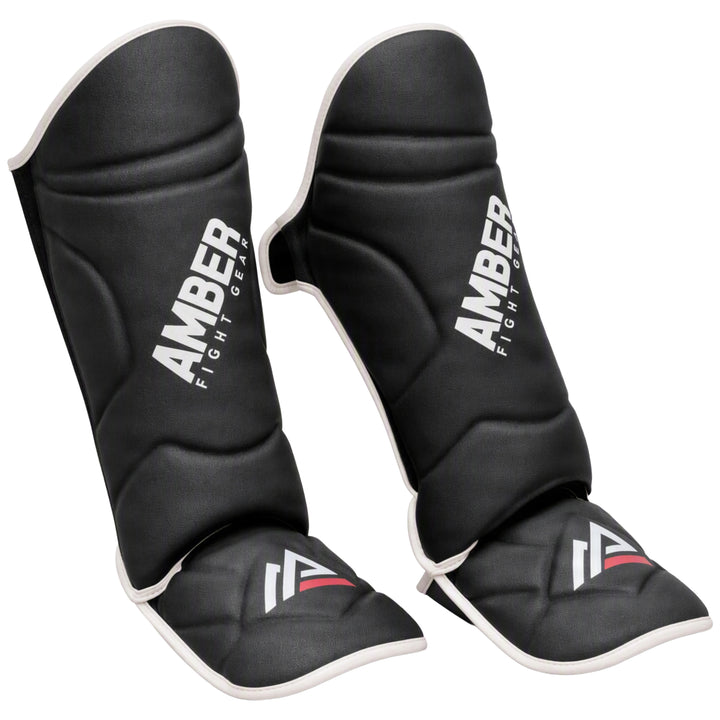 Centurion Muay Thai Shin and Instep Guards, High-Density Foam Protection, Skintex Leather, Adjustable Straps, Lightweight &amp; Durable for MMA, Kickboxing, Muay Thai, and Taekwondo