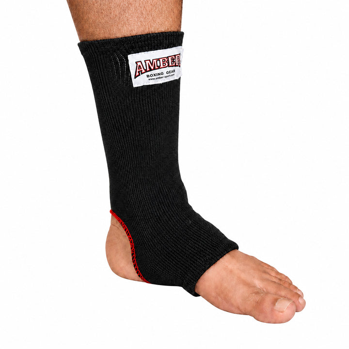 Amber Fight Gear Nylon Ankle Wraps Open Heel Design for Superior Support and Comfort