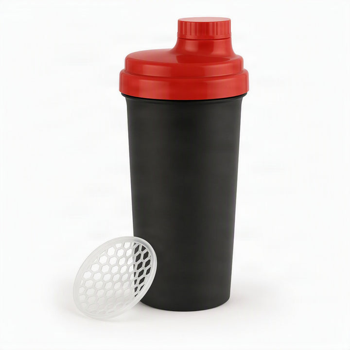 Amber Fight Gear The Ultimate Shaker Glass With Cap No. 4, Smooth Supplement Mixing, Convenient Storage, Efficient Lump-Breaking Net, and Durable Design Multiple Colors, Red