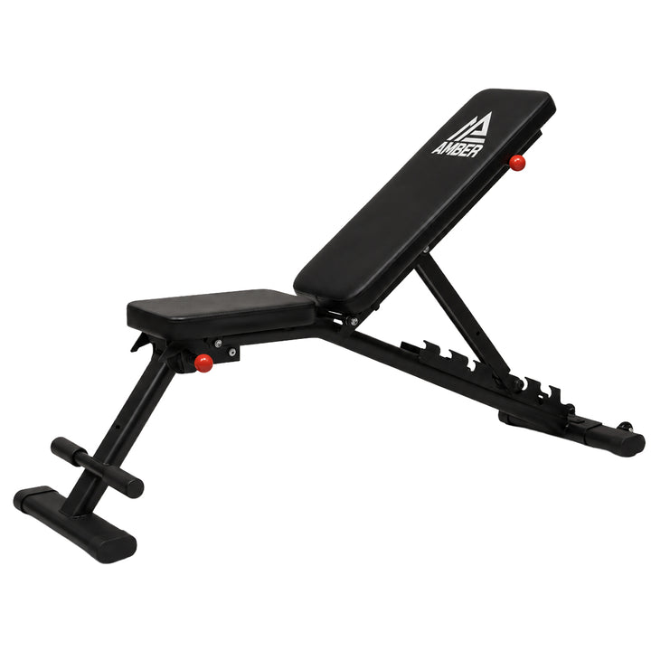 Multi-Purpose Adjustable Weight Bench with Wider Backrest/Seat and Easy Storage - 7 Position Ideal for Full Body Workout at Home Gym.