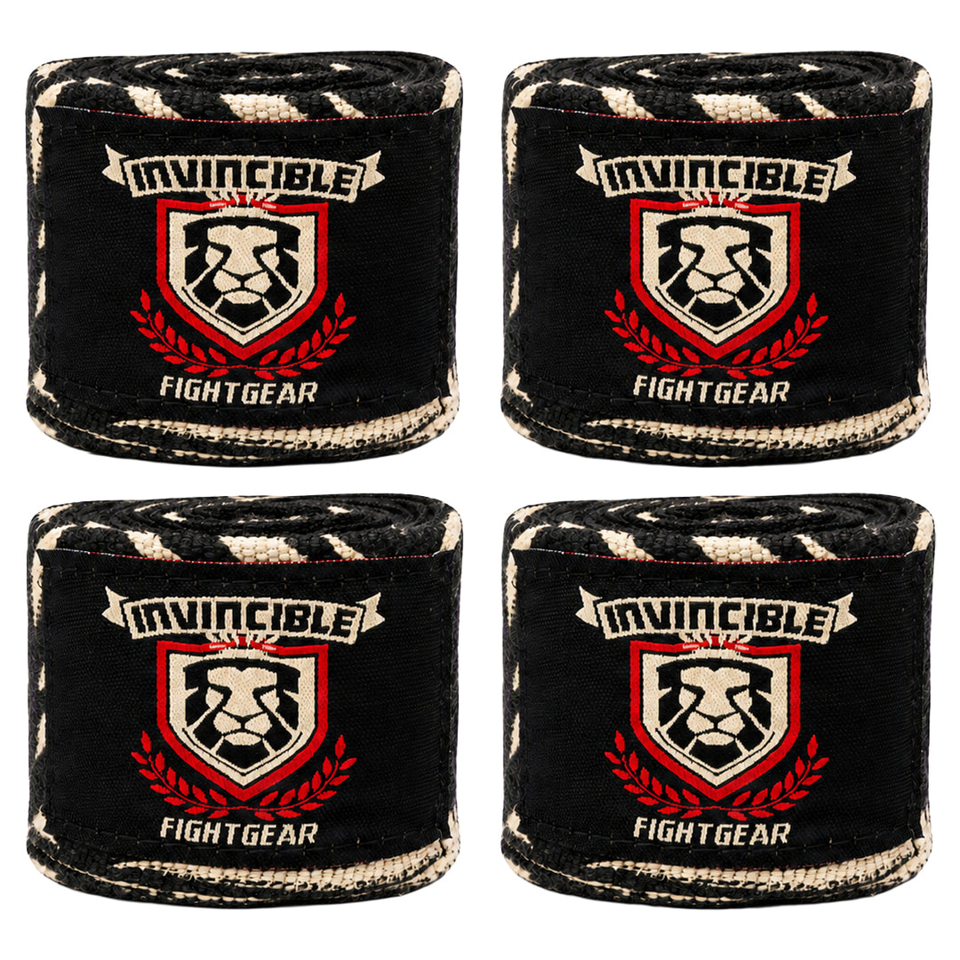 Amber Fight Gear Thick Printed Semi Elastic 180 Inch Boxing Hand Wraps