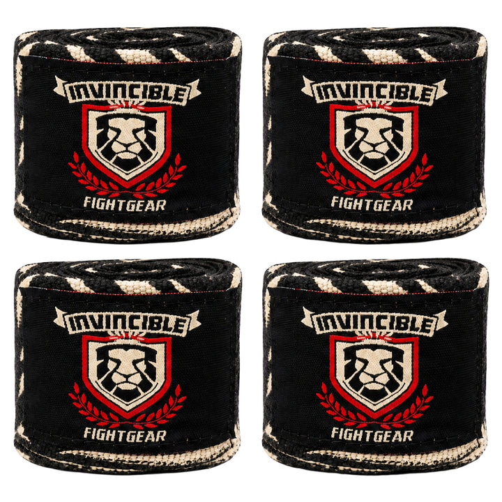 Amber Fight Gear Thick Printed Semi Elastic 180 Inch Boxing Hand Wraps