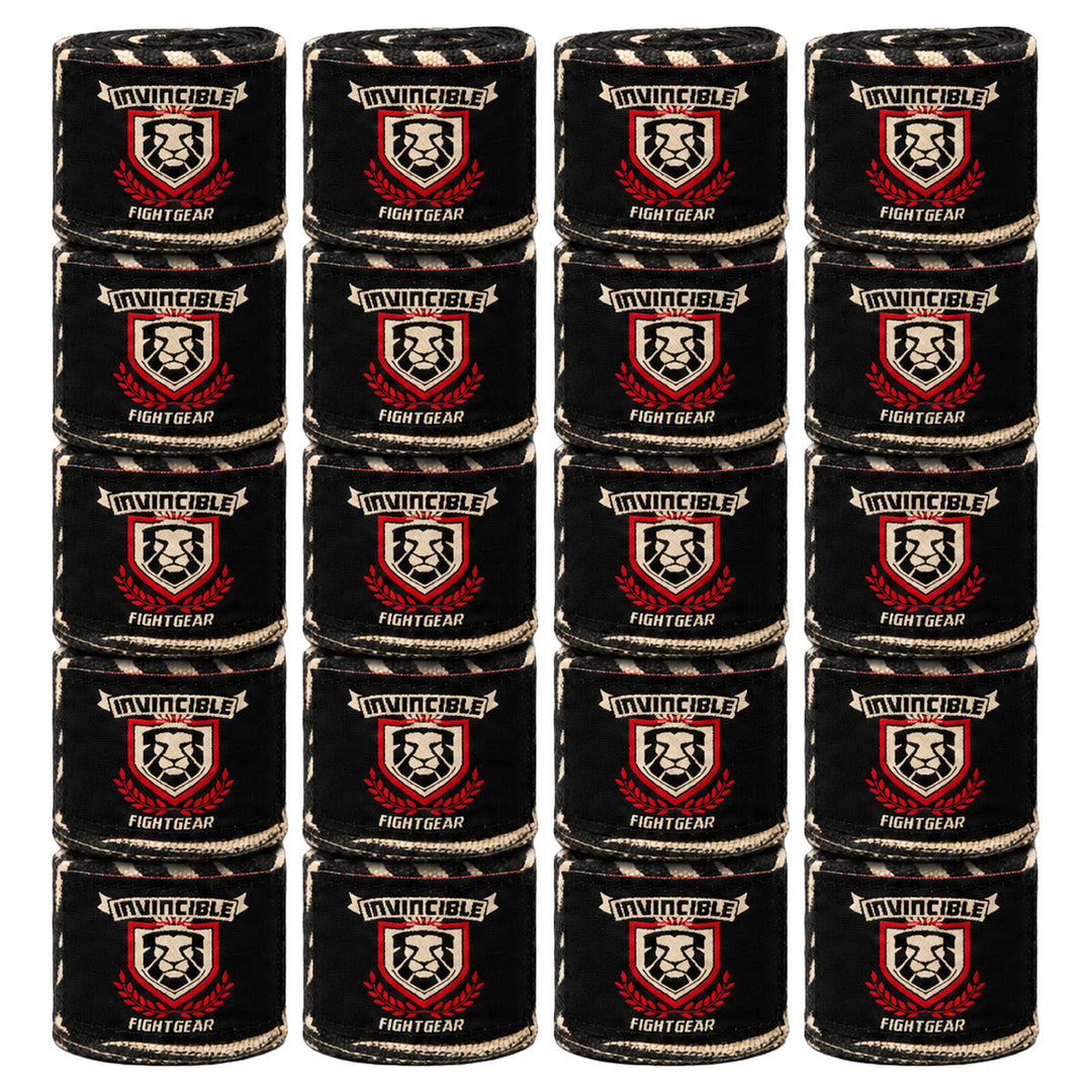 Amber Fight Gear Thick Printed Semi Elastic 180 Inch Boxing Hand Wraps