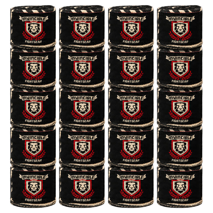 Amber Fight Gear Thick Printed Semi Elastic 180 Inch Boxing Hand Wraps