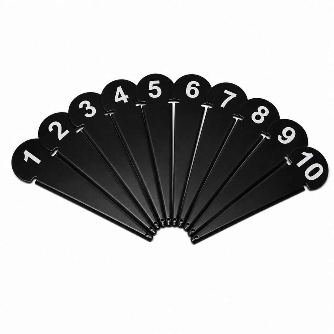 Durable Discus &amp; Shot Put Markers (Set of 10) Essential Track and Field Equipment, Spiked Tips for Secure Placement, High Visibility, Robust Metal Construction for Competitions and Training