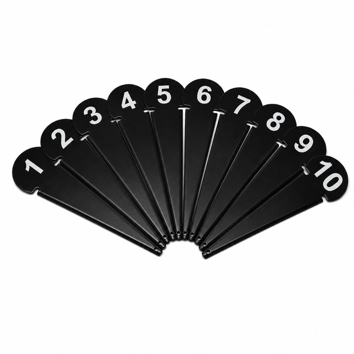 Durable Discus &amp; Shot Put Markers (Set of 10) Essential Track and Field Equipment, Spiked Tips for Secure Placement, High Visibility, Robust Metal Construction for Competitions and Training