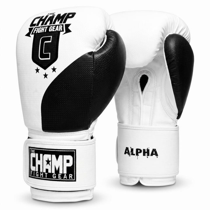 The Champ Fight Gear Alpha Series Boxing Gloves with Wrist Support for Boxing Kickboxing Muay Thai Training or Sparring Punching Bag Mitts