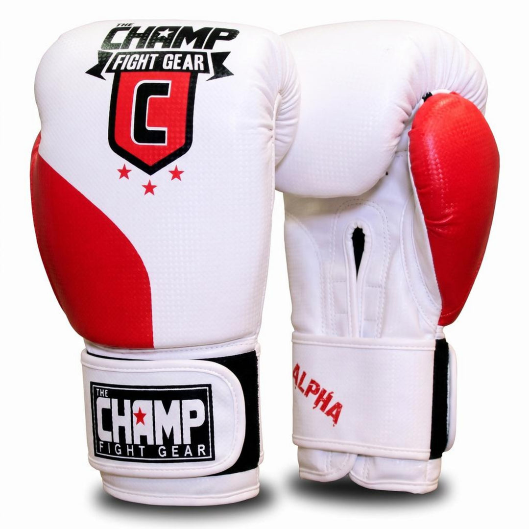 The Champ Fight Gear Alpha Series Boxing Gloves with Wrist Support for Boxing Kickboxing Muay Thai Training or Sparring Punching Bag Mitts