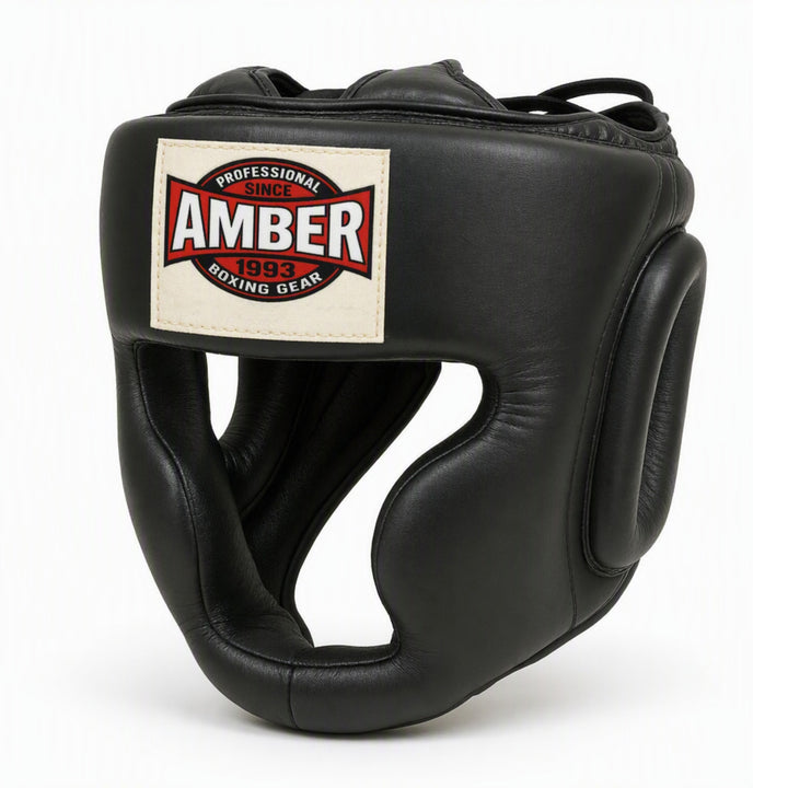 Extreme Full-Face Leather Headgear Ultimate Protection, Black