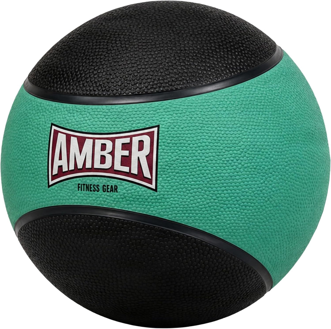 Amber Fight Gear Rubber Medicine Ball with Textured Grip, 2–15 lb