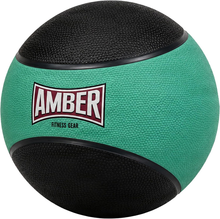 Amber Fight Gear Rubber Medicine Ball with Textured Grip, 2–15 lb