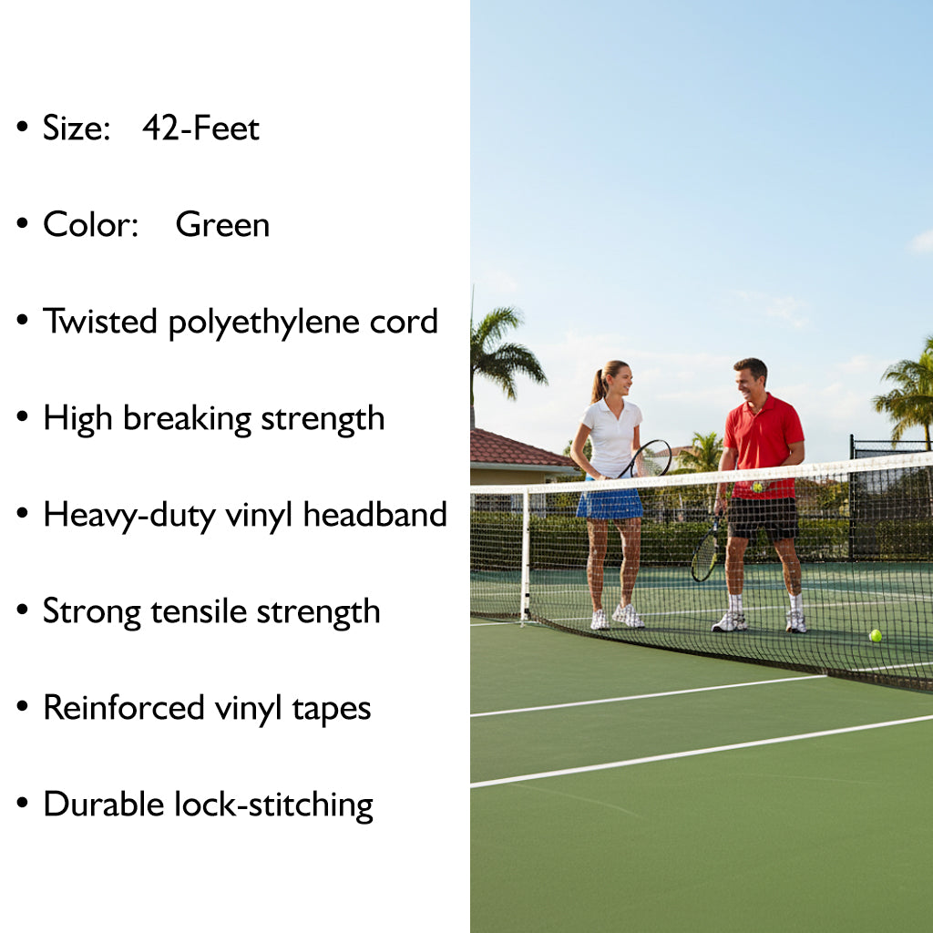 MacGregor Varsity 300 Tennis Net, 42-Foot, Green