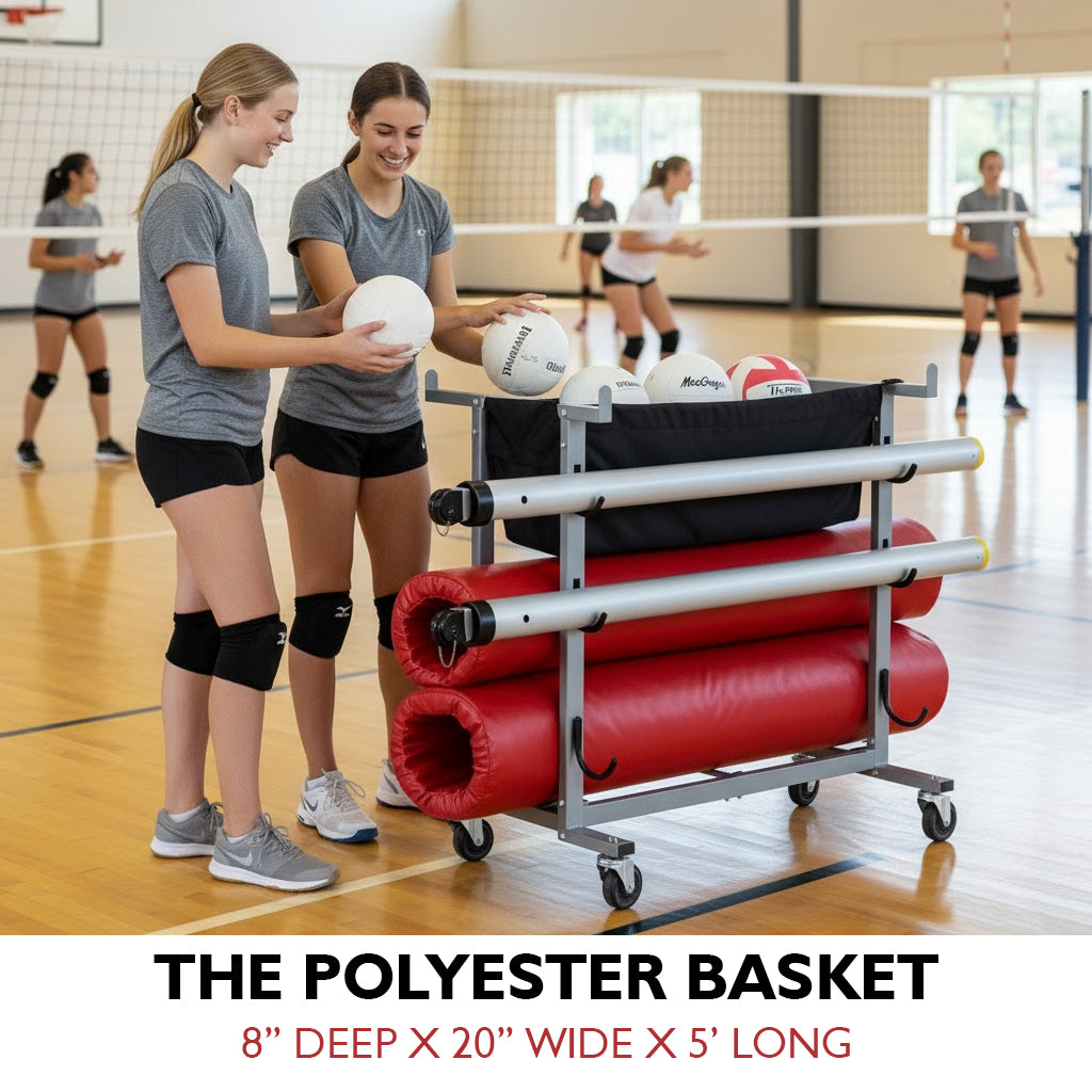 MacGregor Volleyball Equipment Cart - 60" Blue Steel
