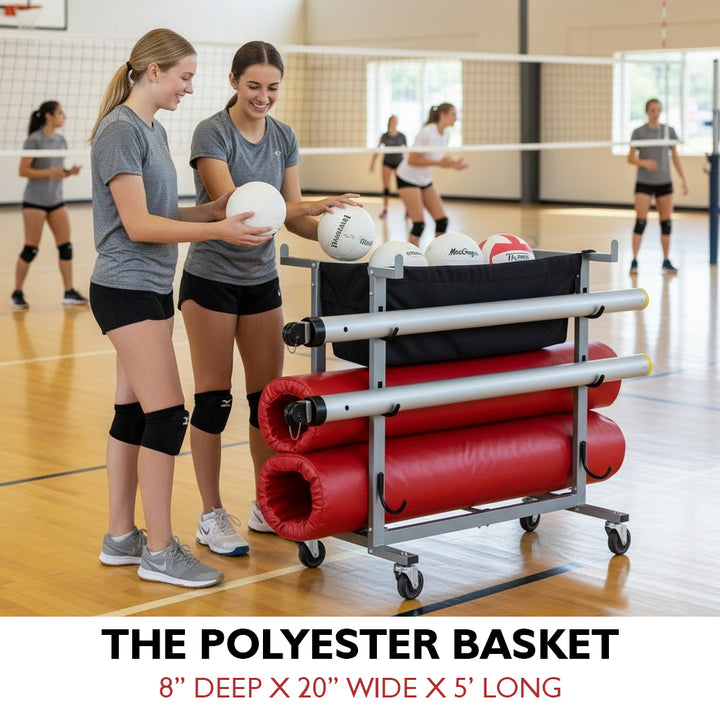MacGregor Volleyball Equipment Cart - 60" Blue Steel