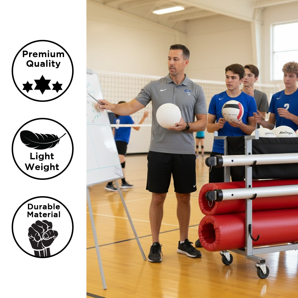 MacGregor Volleyball Equipment Cart - 60" Blue Steel