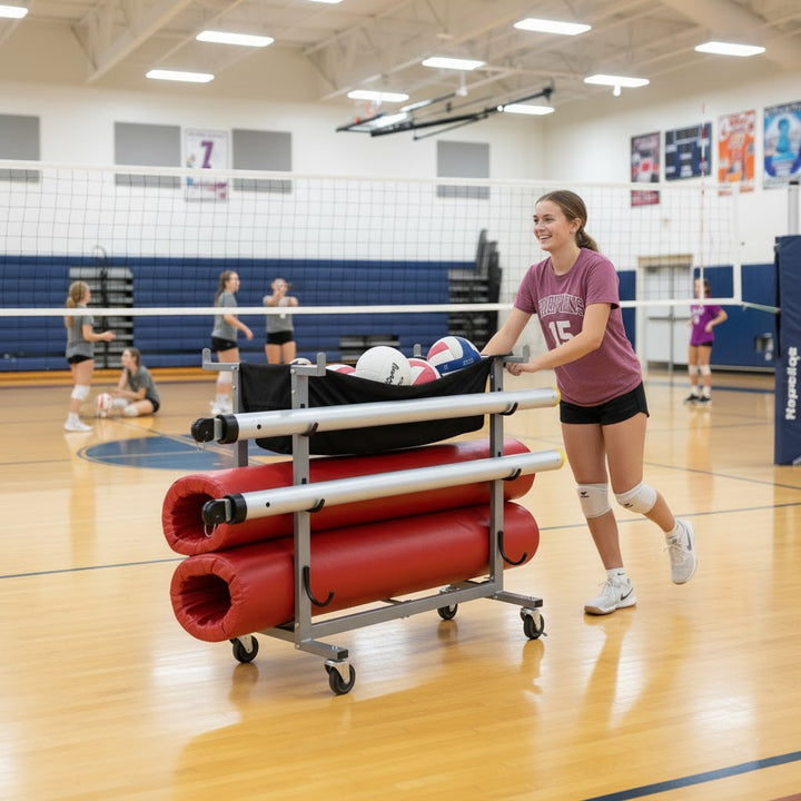 MacGregor Volleyball Equipment Cart - 60" Blue Steel