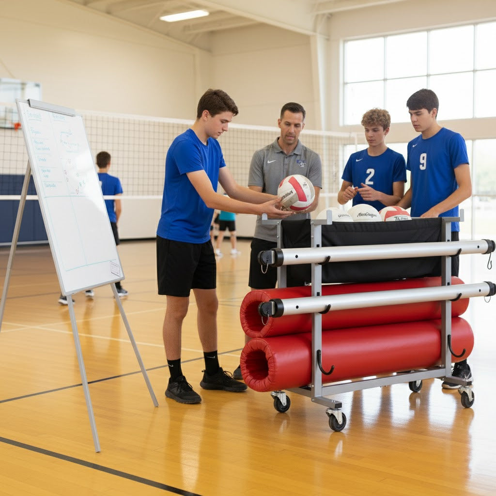 MacGregor Volleyball Equipment Cart - 60" Blue Steel