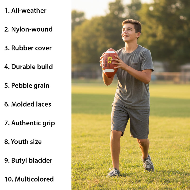 MacGregor X2Y Youth Rubber Football - All-Weather